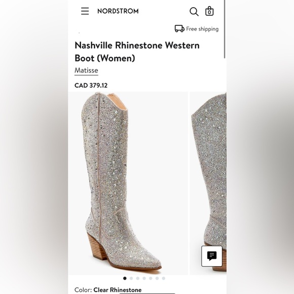 Size 7.5 Matisse Nashville rhinestone cowboy boots - Picture 2 of 6